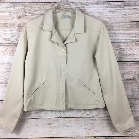 Old Navy Jacket Lightweight Flat Front Chino Style Women's Large - Picture 1 of 11